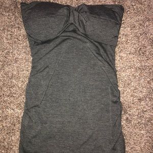 Grey crossover tube top